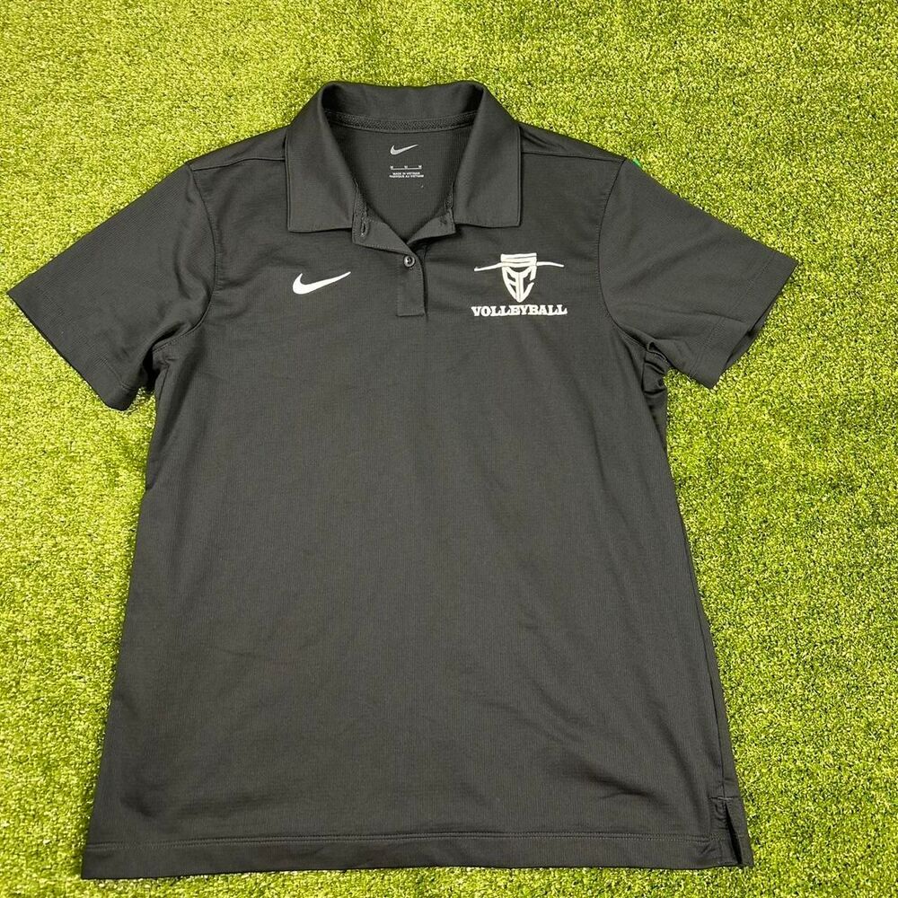 Nike Women's Black and Grey Polo-shirts